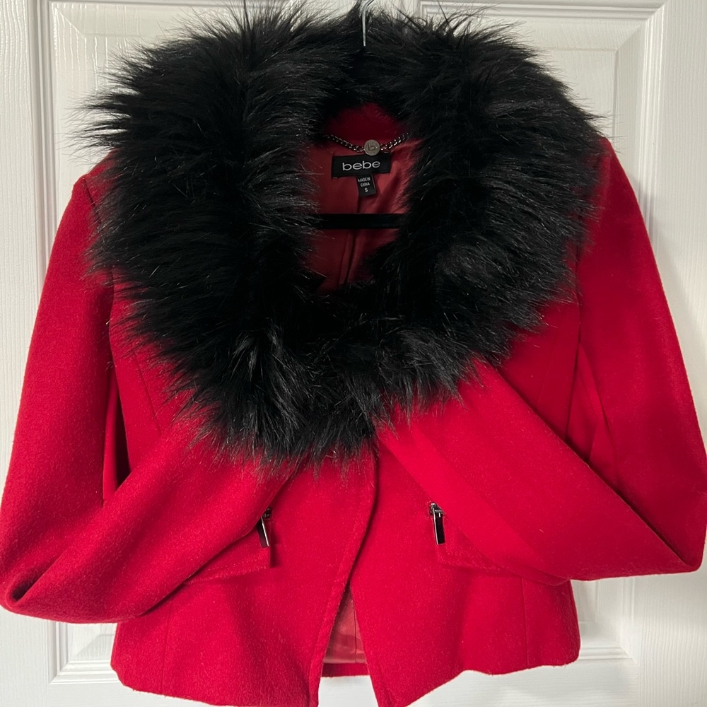 COPY - Bebe Red Faux Jacket❤️